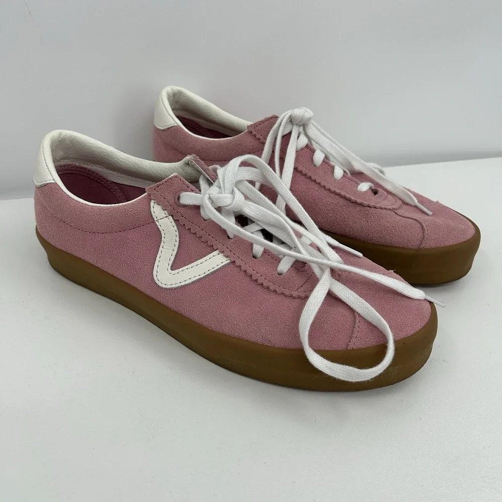 Vans Sport Low Shoe Size Womens 9 Mens 7.5 Pink Gum Sole Low Top 90s Retro Skate